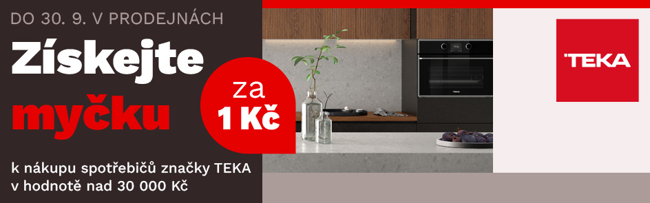 Myčka za 1 Kč k nákupu spotřebičů TEKA