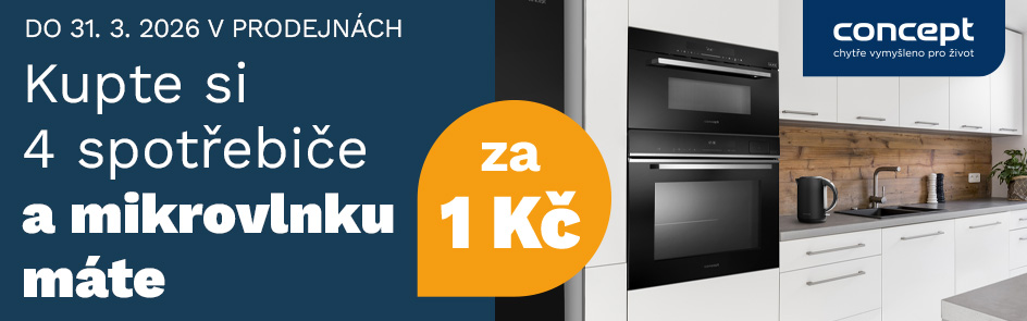 AKCE 3+1 - KUPTE SI 4 SPOTŘEBIČE A MIKROVLNKU MÁTE ZA 1 Kč